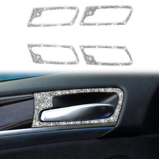 For BMW X5 E70 / X6 E71 2008-2014 Car Door Inner Handle Frame Diamond Decoration Sticker, Left and Right Drive by buy2fix
