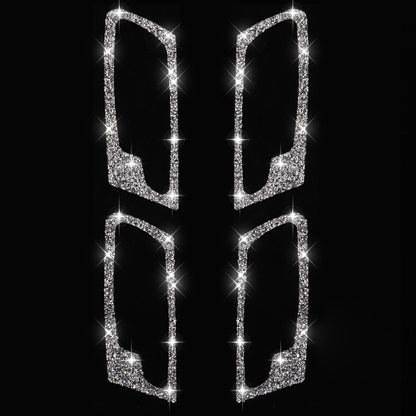 For BMW X5 E70 / X6 E71 2008-2014 Car Door Inner Handle Frame Diamond Decoration Sticker, Left and Right Drive by buy2fix