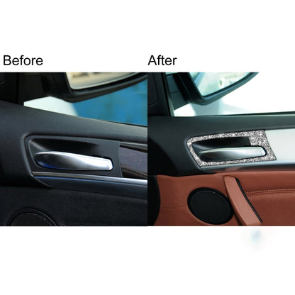 For BMW X5 E70 / X6 E71 2008-2014 Car Door Inner Handle Frame Diamond Decoration Sticker, Left and Right Drive by buy2fix