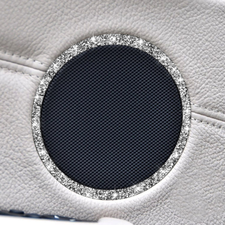 For BMW E70 2008-2013 / E71 2008-2014 4pcs Car Horn Circle Diamond Decoration Sticker, Left and Right Drive by buy2fix