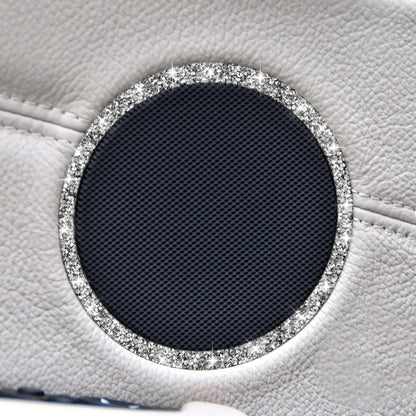 For BMW E70 2008-2013 / E71 2008-2014 4pcs Car Horn Circle Diamond Decoration Sticker, Left and Right Drive by buy2fix