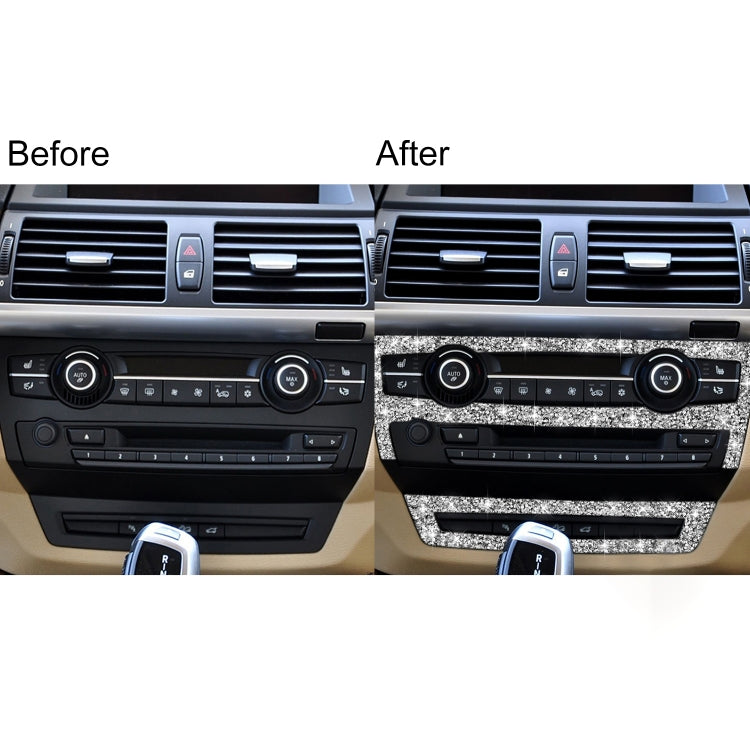 For BMW X5 E70 2008-2013 / X6 E71 2009-2014 Car Air Conditioner Set Diamond Decoration Sticker, Left and Right Drive by buy2fix