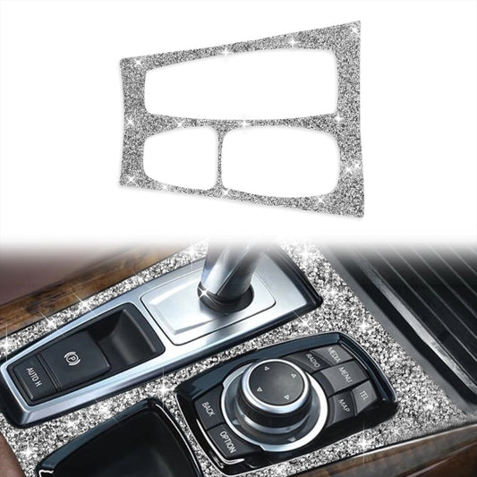 For BMW X5 E70 2008-2013 / X6 E71 2009-2014 Car Gear Panel Diamond Decoration Sticker, High Configuration Left Drive by buy2fix