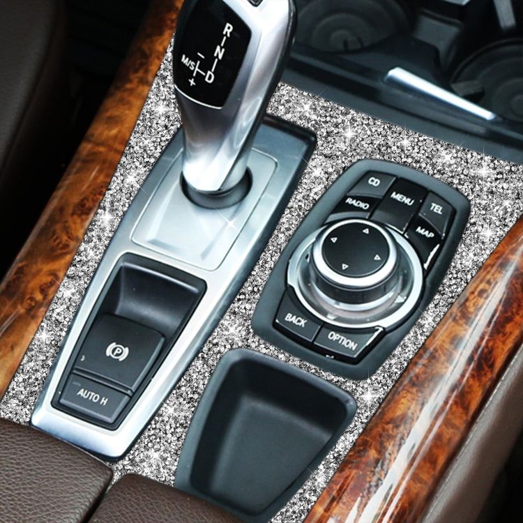 For BMW X5 E70 2008-2013 / X6 E71 2009-2014 Car Gear Panel Diamond Decoration Sticker, High Configuration Left Drive by buy2fix