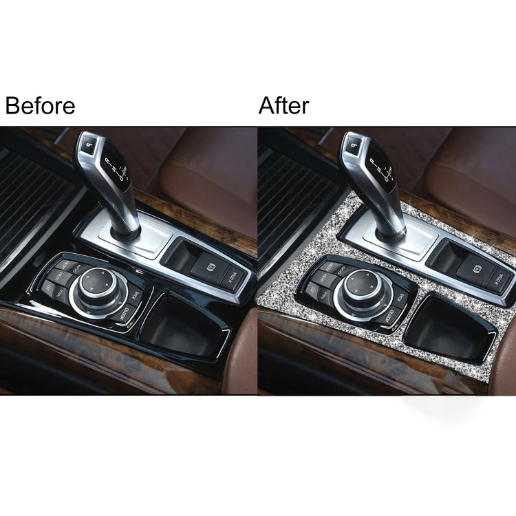 For BMW X5 E70 2008-2013 / X6 E71 2009-2014 Car Gear Panel Diamond Decoration Sticker, High Configuration Right Drive by buy2fix