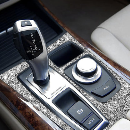 For BMW X5 E70 2008-2013 / X6 E71 2009-2014 Car Gear Panel Diamond Decoration Sticker, Low Configuration Left Drive by buy2fix