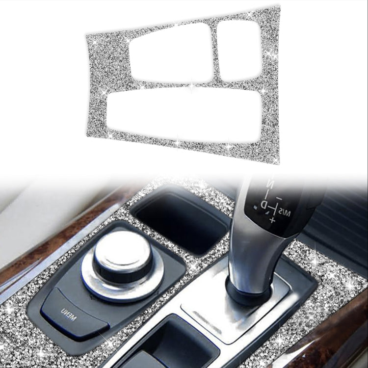 For BMW X5 E70 2008-2013 / X6 E71 2009-2014 Car Gear Panel Diamond Decoration Sticker, Low Configuration Right Drive by buy2fix