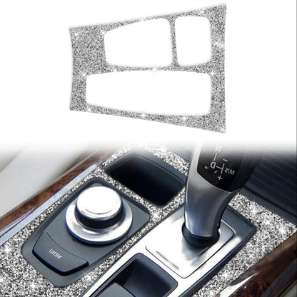 For BMW X5 E70 2008-2013 / X6 E71 2009-2014 Car Gear Panel Diamond Decoration Sticker, Low Configuration Right Drive by buy2fix