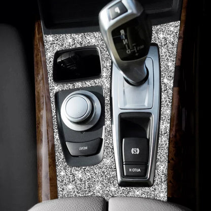 For BMW X5 E70 2008-2013 / X6 E71 2009-2014 Car Gear Panel Diamond Decoration Sticker, Low Configuration Right Drive by buy2fix