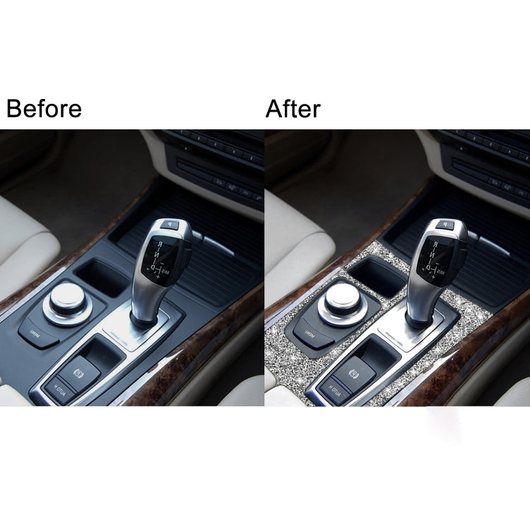For BMW X5 E70 2008-2013 / X6 E71 2009-2014 Car Gear Panel Diamond Decoration Sticker, Low Configuration Right Drive by buy2fix