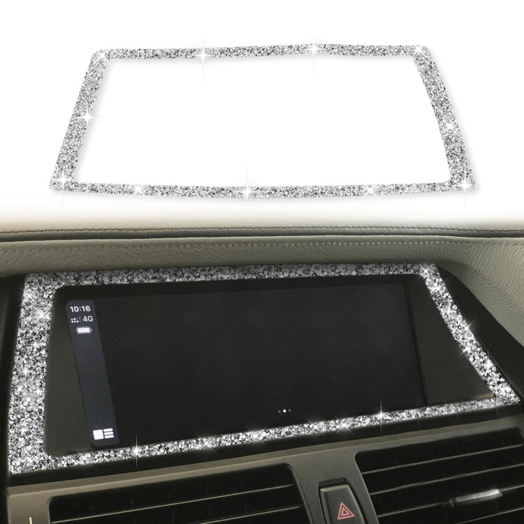 For BMW X5 E70 / X6 E71 2008-2013 Car Navigation Frame Diamond Decoration Sticker, Left and Right Drive by buy2fix