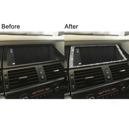 For BMW X5 E70 / X6 E71 2008-2013 Car Navigation Frame Diamond Decoration Sticker, Left and Right Drive by buy2fix