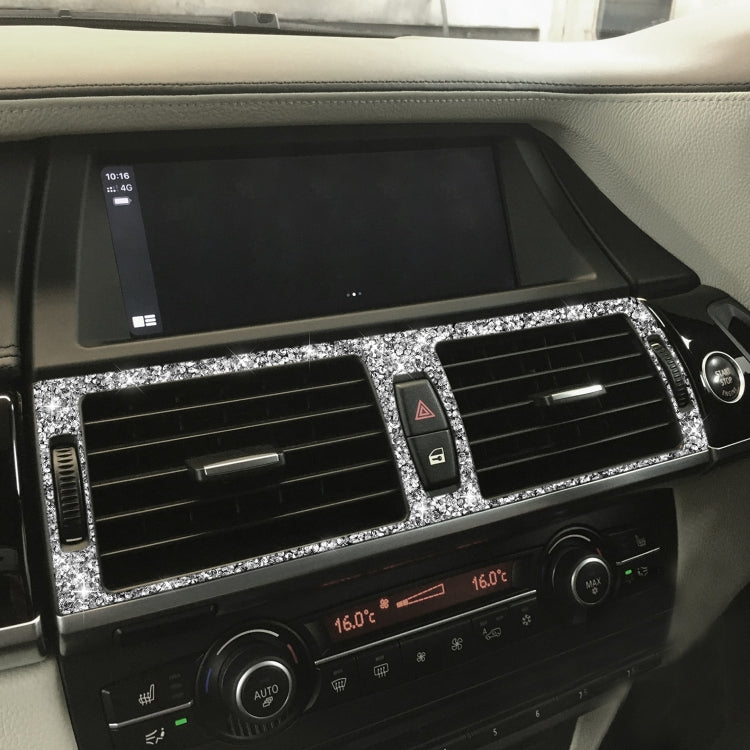 For BMW X5 E70 / X6 E71 2008-2013 Car Middle Air Outlet Diamond Decoration Sticker, Left and Right Drive by buy2fix