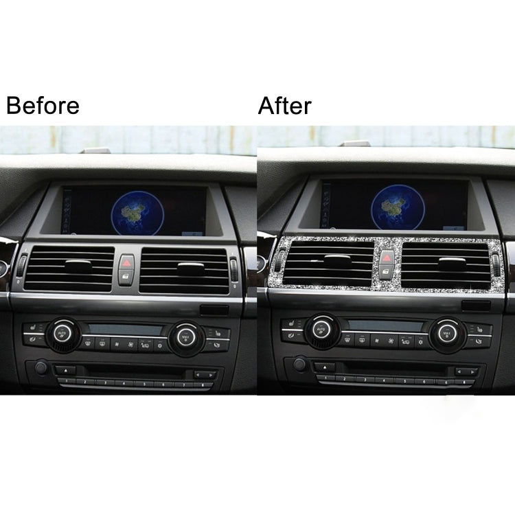 For BMW X5 E70 / X6 E71 2008-2013 Car Middle Air Outlet Diamond Decoration Sticker, Left and Right Drive by buy2fix