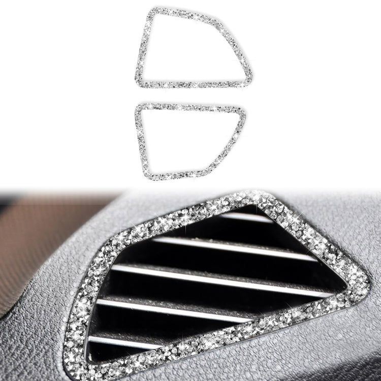 For BMW X5 E70 / X6 E71 2008-2013 Car Dashboard Air Outlet Diamond Decoration Sticker, Left Drive by buy2fix