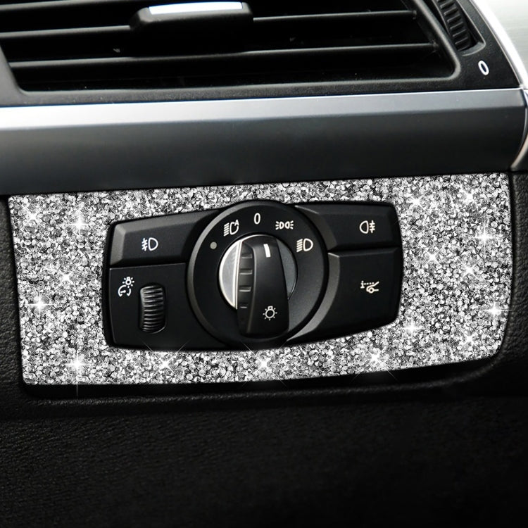 For BMW X5 E70 / X6 E71 2008-2013 Car Headlight Panel Diamond Decoration Sticker, Left Drive by buy2fix