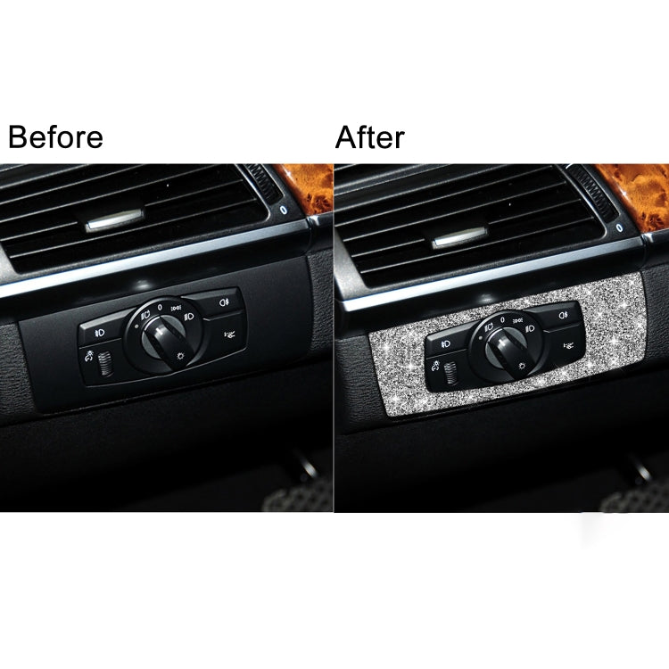 For BMW X5 E70 / X6 E71 2008-2013 Car Headlight Panel Diamond Decoration Sticker, Left Drive by buy2fix