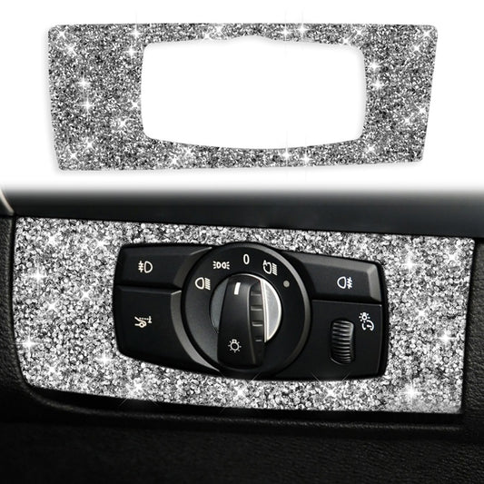 For BMW X5 E70 / X6 E71 2008-2013 Car Headlight Panel Diamond Decoration Sticker, Right Drive by buy2fix
