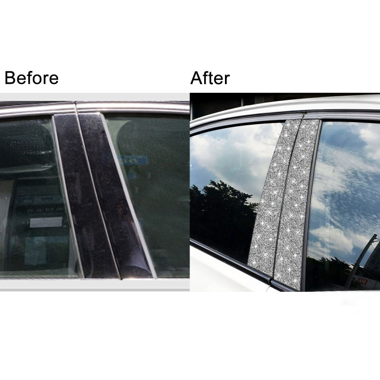 For BMW X5 E70 2008-2013 8pcs Car B-Pillar Diamond Decoration Sticker, Left and Right Drive by buy2fix