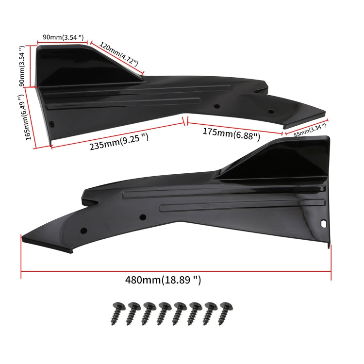 Car Universal Rear Corner Cover Rear Bumper Protective Corner Rear Lip Rear Shovel(Black) - Trunk & Bumper Accessories by buy2fix | Online Shopping UK | buy2fix