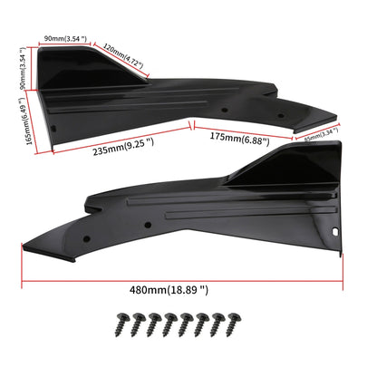 Car Universal Rear Corner Cover Rear Bumper Protective Corner Rear Lip Rear Shovel(Black) - Trunk & Bumper Accessories by buy2fix | Online Shopping UK | buy2fix