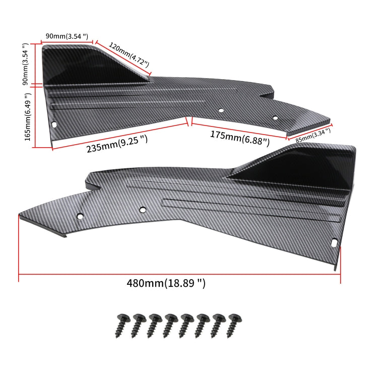 Car Universal Rear Corner Cover Rear Bumper Protective Corner Rear Lip Rear Shovel(Carbon Fiber) - Trunk & Bumper Accessories by buy2fix | Online Shopping UK | buy2fix