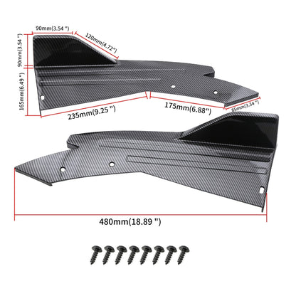 Car Universal Rear Corner Cover Rear Bumper Protective Corner Rear Lip Rear Shovel(Carbon Fiber) - Trunk & Bumper Accessories by buy2fix | Online Shopping UK | buy2fix