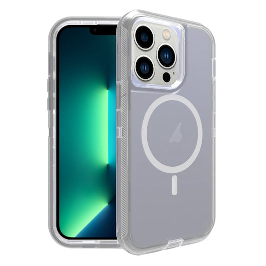 For iPhone 13 Pro Max Shockproof MagSafe Magnetic Phone Case(Transparent Grey) - iPhone 13 Pro Max Cases by buy2fix | Online Shopping UK | buy2fix