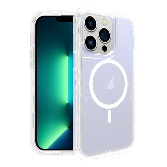 For iPhone 13 Pro Max Shockproof MagSafe Magnetic Phone Case(Transparent) - iPhone 13 Pro Max Cases by buy2fix | Online Shopping UK | buy2fix