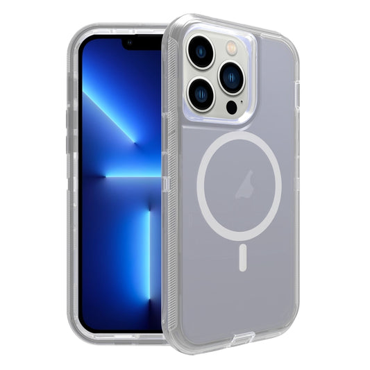 For iPhone 13 Pro Shockproof MagSafe Magnetic Phone Case(Transparent Grey) - iPhone 13 Pro Cases by buy2fix | Online Shopping UK | buy2fix