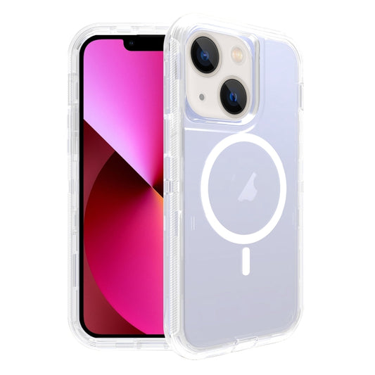 For iPhone 13 Shockproof MagSafe Magnetic Phone Case(Transparent) - iPhone 13 Cases by buy2fix | Online Shopping UK | buy2fix