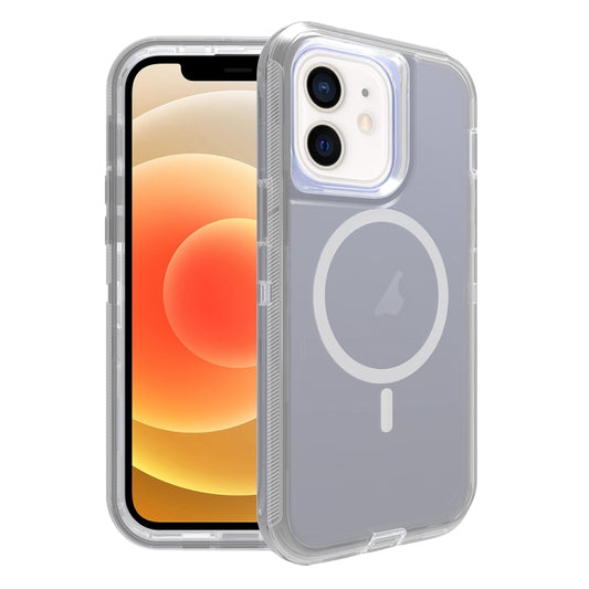 For iPhone 12 Shockproof MagSafe Magnetic Phone Case(Transparent Grey) - iPhone 12 / 12 Pro Cases by buy2fix | Online Shopping UK | buy2fix