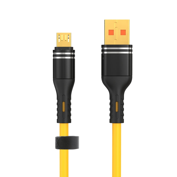 USB to Micro USB Liquid Silicone Charging Data Cable, Length: 1.2m(Yellow) by buy2fix