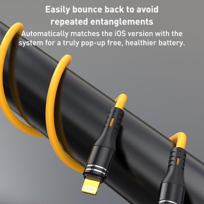 USB to Micro USB Liquid Silicone Charging Data Cable, Length: 1.2m(Yellow) by buy2fix
