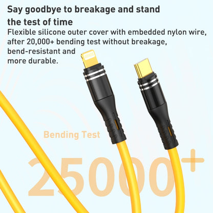 USB to USB-C / Type-C Liquid Silicone Charging Data Cable, Length: 1.2m(Yellow) by buy2fix