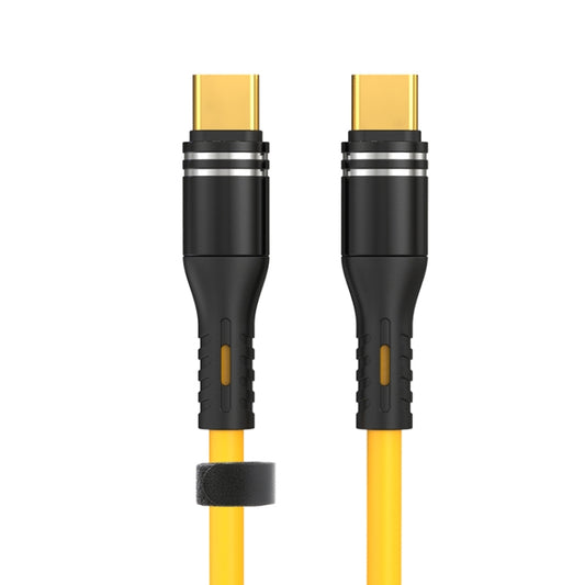 USB-C / Type-C to USB-C / Type-C Liquid Silicone Charging Data Cable, Length: 1.2m(Yellow) by buy2fix