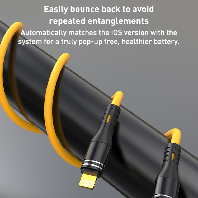 USB-C / Type-C to USB-C / Type-C Liquid Silicone Charging Data Cable, Length: 1.2m(Yellow) by buy2fix