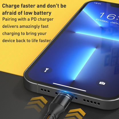 USB to 8 Pin Liquid Silicone Charging Data Cable, Length: 1.2m(Yellow) by buy2fix