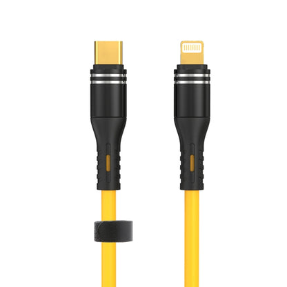USB-C / Type-C to 8 Pin Liquid Silicone Charging Data Cable, Length: 1.2m(Yellow) by buy2fix