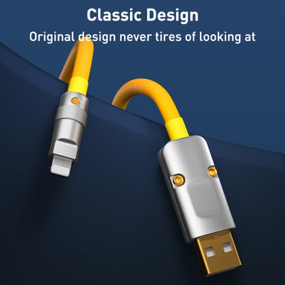 XJ-U101 USB-C / Type-C to 8 Pin Spring Charging Data Cable, Length: 1.5m(Yellow) by buy2fix