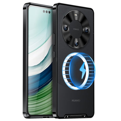 Huawei Mate 60 MagSafe Magnetic Frosted Metal Phone Case(Black) - Huawei Cases by buy2fix | Online Shopping UK | buy2fix