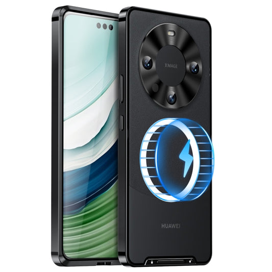 Huawei Mate 60 MagSafe Magnetic Frosted Metal Phone Case(Black) - Huawei Cases by buy2fix | Online Shopping UK | buy2fix