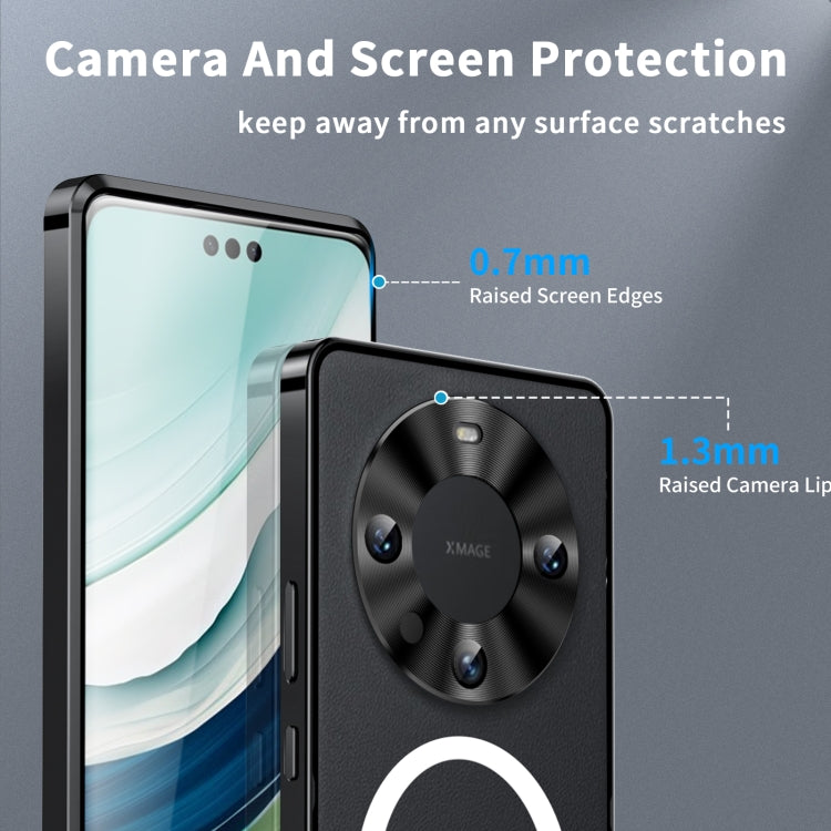 Huawei Mate 60 MagSafe Magnetic Frosted Metal Phone Case(Black) - Huawei Cases by buy2fix | Online Shopping UK | buy2fix