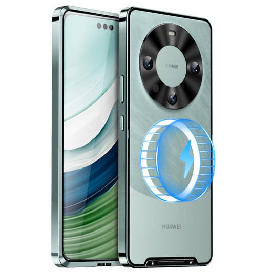 Huawei Mate 60 MagSafe Magnetic Frosted Metal Phone Case(Green) - Huawei Cases by buy2fix | Online Shopping UK | buy2fix