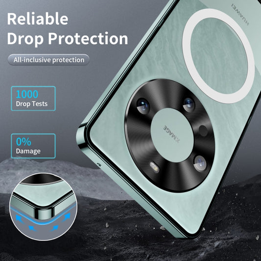 Huawei Mate 60 MagSafe Magnetic Frosted Metal Phone Case(Green) - Huawei Cases by buy2fix | Online Shopping UK | buy2fix