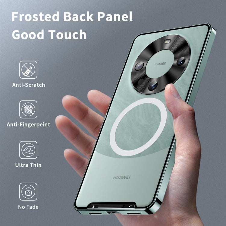 Huawei Mate 60 MagSafe Magnetic Frosted Metal Phone Case(Green) - Huawei Cases by buy2fix | Online Shopping UK | buy2fix
