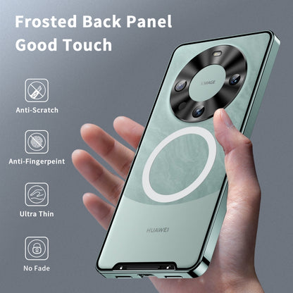 Huawei Mate 60 MagSafe Magnetic Frosted Metal Phone Case(Green) - Huawei Cases by buy2fix | Online Shopping UK | buy2fix