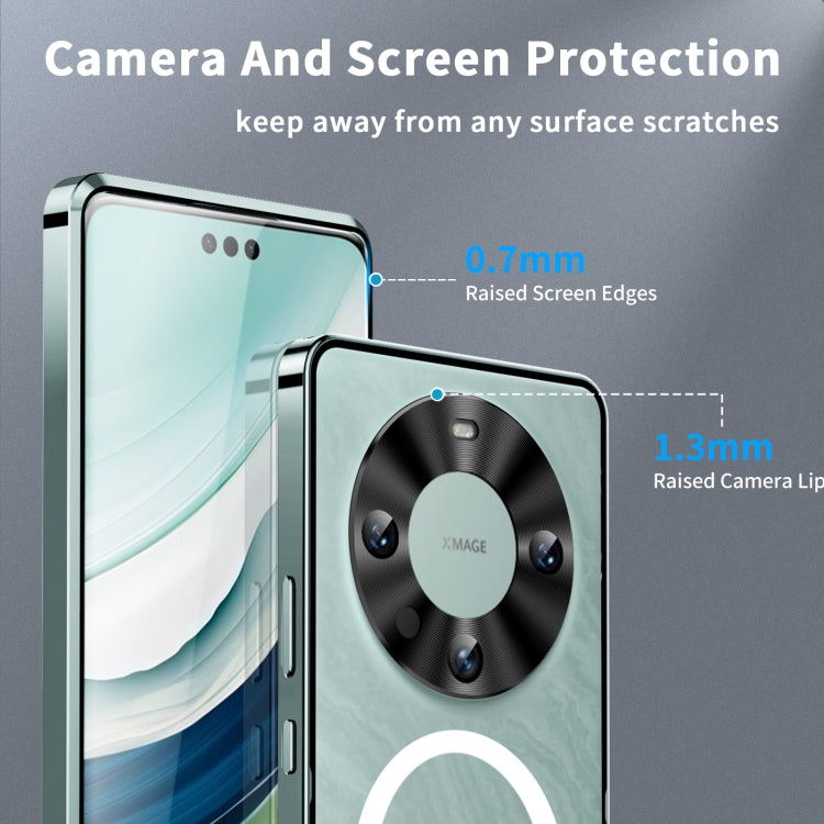 Huawei Mate 60 MagSafe Magnetic Frosted Metal Phone Case(Green) - Huawei Cases by buy2fix | Online Shopping UK | buy2fix