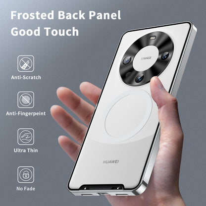Huawei Mate 60 MagSafe Magnetic Frosted Metal Phone Case(Silver) - Huawei Cases by buy2fix | Online Shopping UK | buy2fix