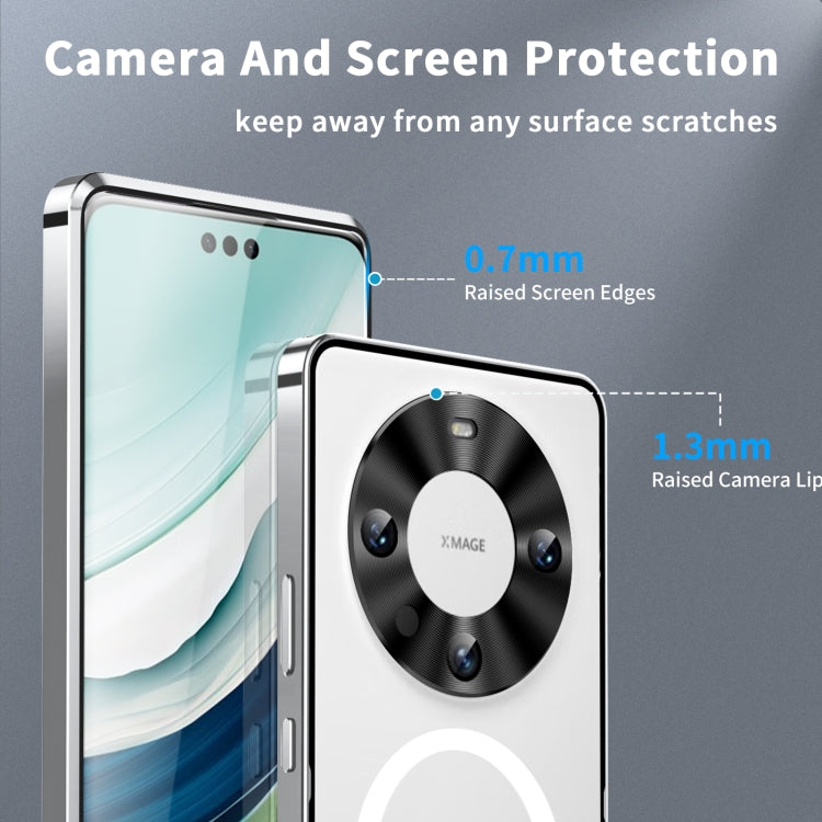 Huawei Mate 60 MagSafe Magnetic Frosted Metal Phone Case(Silver) - Huawei Cases by buy2fix | Online Shopping UK | buy2fix